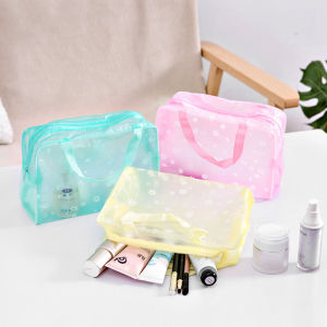 Floral Makeup Cosmetic Bag Toiletry Travel Wash Transparent Pouch Waterproof Bag