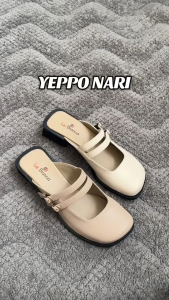 Le Bianca Yeppo Nari TP 12-03 Sendal Wanita Mules Selop Broken White dan Khaki