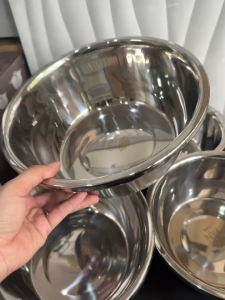 Sku220 - Bộ 5 thau inox cao cấp loại dày chắc chắn 28 26 24 22 20cm