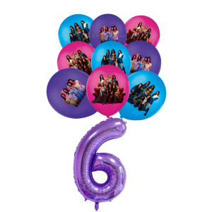 Potdemiel | K-Katseyed Birthday Party Decorations Kpop Girl Group Balloons Plate Banner Tableware for Fans Gifts Accessory Kids Party Favors