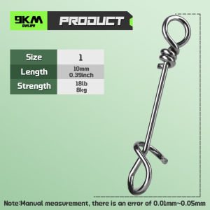 9KM DWLIFE | 9KM Fly Fishing Snaps Twist Clips 100pcs High Strength Fishing Clip Stainless Steel Lure Line Connector Quick Change Clip