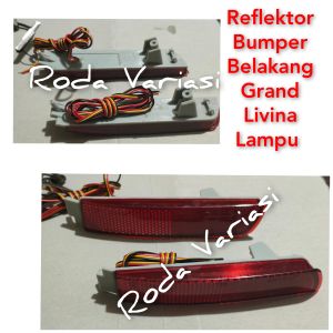 Reflektor Bumper Belakang LED Mobil Nissan Grand Livina 2013-2017