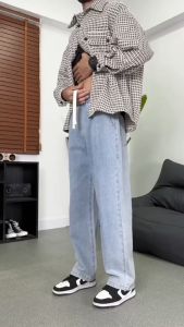 QUẦN JEAN ỐNG RỘNG NAM NỮ UNIEX WASH EO THUN LƯNG CHUN SÀNH ĐIỆU KIỂU MỚI  - DUBAI FASHION