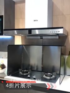 Removable Splash Guard Stainless Steel Oil Baffle Heat Resistant Stove Cover Kitchen Oil Splash Guard Cooking Splash Guard