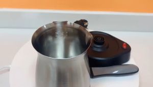 600ml Electric Turkish Coffee Pot Stainless Steel Portable Small Moka Coffee Kettle Heater Cerek Air Kopi Panas Elektrik