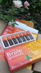 Nước Detox Giảm Cân Milical Extra Brule Graisses 7 Ống - NƯỚC ÉP ĐỐT MỠ NỘI TẠNG 7 NGÀY CAM DỨA PHÁP