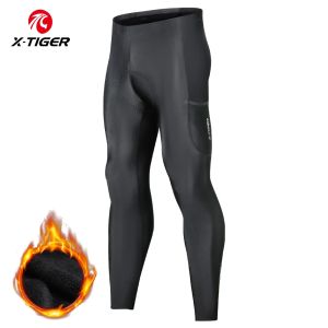 x-tiger | Quần Đi Xe Đạp Giữ Nhiệt Mùa Đông Cho Nam Quần Xe Đạp Leo Núi Có Khóa Kéo Ở Ống Quần Đệm Gel 5D Lót Lông Cừu Ấm Áp Cạp Chun Co Giãn