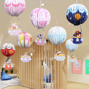 Valentines Day Hot Air Balloon Paper Lantern Decorations Kindergarten Classroom Atmosphere Setting Hanging Ornaments