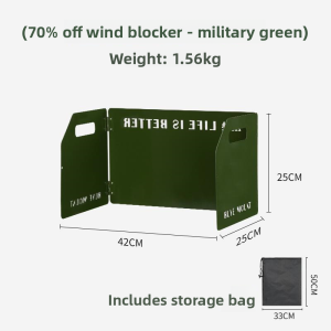 MONLEYTA | Thickened Folding Outdoor Stove Windshield Gas Stove Wind Shield Camping Cooker Windproof Protection Aluminum Alloy Lightweight