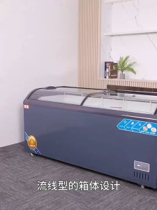 1.2M/1.5M Curved surface cabinet large capacity horizontal display cabinetcommercial freezer supermarket refrigerated freezer