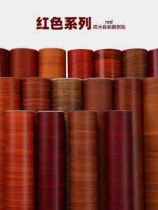 Redwood Wood Stickers Waterproof Office Desk Refurbishing Self Adhesive Wooden Door Simulation Wood Grain Paper Cabinet
