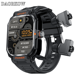 Đồng Hồ Thông Minh DAORKOW TWS Có Tai Nghe Tích Hợp 2.01 Inch Bluetooth 5.2 Đồng Hồ Thông Minh Thể Thao Không Dây Theo Dõi Nhịp Tim Theo Dõi Giấc Ngủ Nhắc Nhở Tin Nhắn
