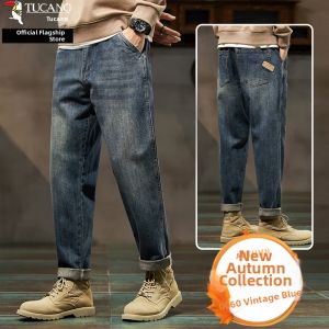 TUCANO | American Vintage Loose Straight Denim Jeans Men Autumn Winter