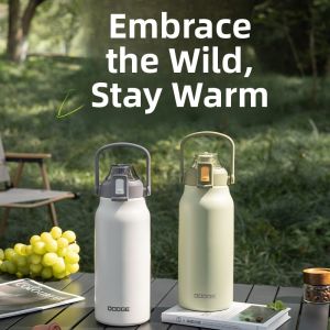 Dodge Large Capacity Insulated Water Bottle Straw Portable Beverage Container Female Version High Aesthetic Value New 2025