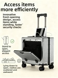 MANLVSHI | Front Opening Luggage 16 inches