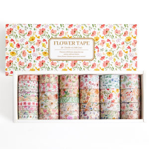32 Rolls Washi Tape Set Colored Floral Decorative Masking Tape Artists Tapes for Journaling Junk Journal DIY Craft Projects