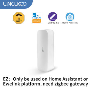 Lincukoo Smart Zigbee 3.0 Temperature And Humidity Sensor Tiny Remote Monitor for Smart Home Assistant Zigbee2MQTT Ewelink