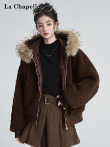 La Chapelle | Faux Lamb Fleece Thickened Warm Hooded Coat with Large Collar