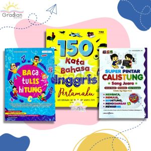 [PAKET ISI 3 BUKU] Buku 150 Kata Bahasa Inggris Pertamaku | Calistung | Balistung | Full Color