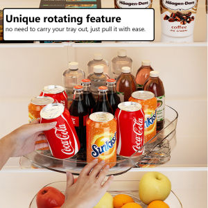 Locaupin Rotating Tray Rack Cabinet Pantry Organizer Fruit Spice Storage Container Multipurpose Kitchen Vanity 2 Suction