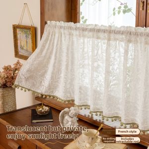 XILOUYUE | Translucent Privacy Sheer Curtain Light Blocking No Drill Installation