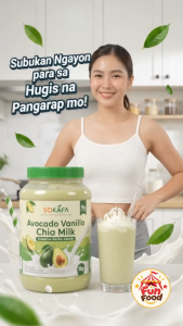 Creamy Avocado Vanilla Chia Milk Drink - Low Sugar High Fiber Breakfast Meal Replacement