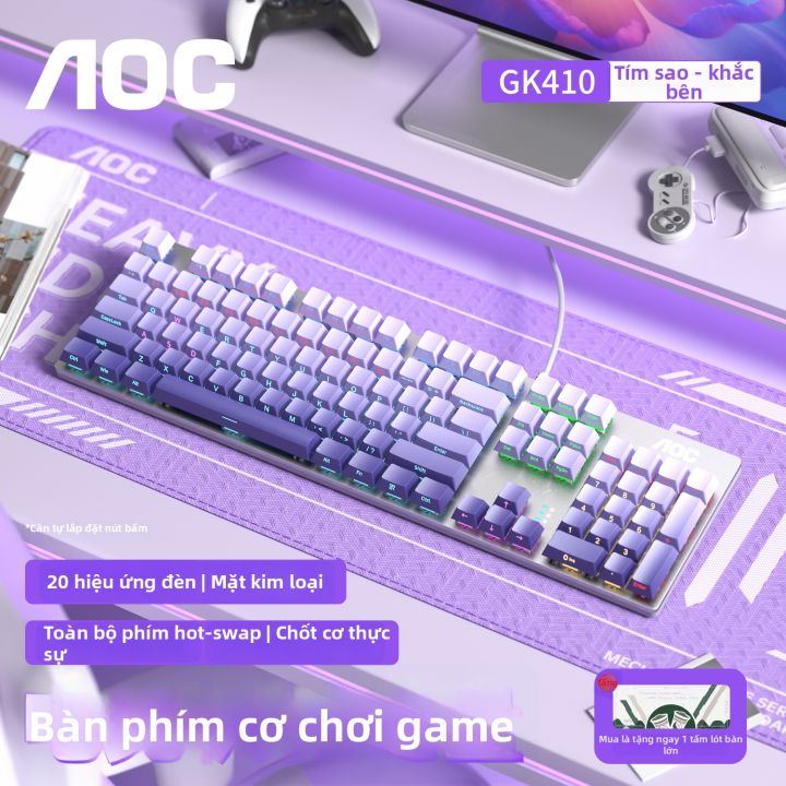 AOC | Bàn Phím Cơ Có Dây Khắc Bên Hông Văn Phòng Chơi Game Ít Ồn Tùy ...