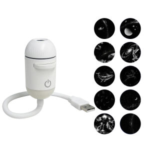 2-in-1 Mini Galaxy Star Projector Night Light Sliding Films Starry Sky Ambient Light 360° Rotating Background Atmosphere Light