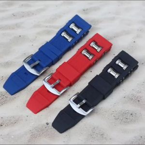 Tali Strap Peluru Karet Silicon Ukuran 22mm & 24mm Jam Tangan Pria