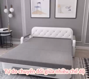 Giường sofa đa chức năng gập lại và có thể mở rộng thích hợp cho nhà cho thuê diện tích nhỏ.