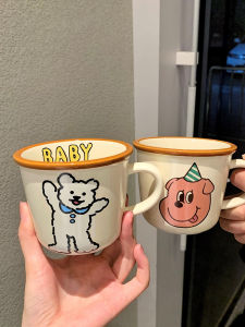 Cốc Cà Phê Bằng Gốm Sứ Hoạt Hình Dễ Thương Cho Cặp Đôi Dùng Trong Gia Đình Cốc Đựng Nước Cốc Đựng Cà Phê Cốc Đựng Đường Cốc Đựng Sữa Cốc Đựng Kem