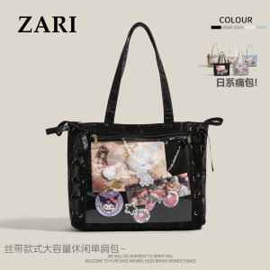 Original Design Large Capacity Womens Tote Bag Anime Valley Biji Plaything Casual Commuter Bag with Ribbon for Ladies