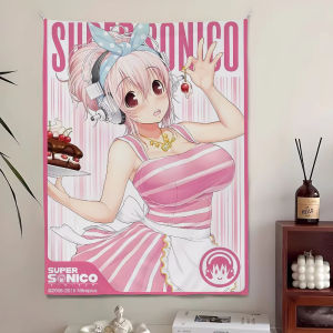 Soniko Nurse Tapestry Pink Cross x Syringe Anime Wind Bedroom Tapestry Cosplay Decoration Room Tapestry Bathroom Tapestry