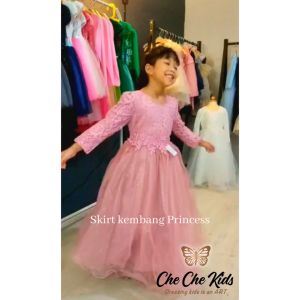 Kids Girl Long Dress Lace Flower Girl Dress Full Lining White Big Cutting