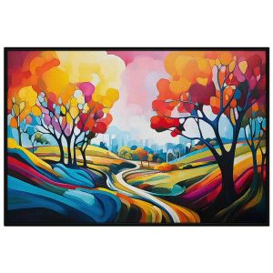 Tranh treo tường tranh dán tường khu rừng phong cảnh mùa thu chất liệu Acrylic. CGI-119 .