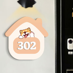 2025 Mẫu Mới Nhà Cửa Thẻ Số Cửa Sáng Tạo Hoạt Hình Phòng Ngủ Thẻ Trang Trí Ngoài Cửa Cảm Giác Cao Cấp Chất Liệu Acrylic