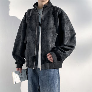 TUCANO | Vintage American Style Casual Stand Collar Jacket Large Size