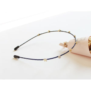 Handmade Wire Wrapping Small Star Rhinestone Pressed Hair Double Layer Fine Hair Band Head Buckle Hair Clip Womens New Style