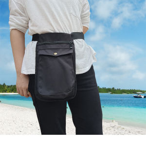 กระเป๋าคาดเอวแบบสะพายข้างพกพาขนาดใหญ่สำหรับการเดินทางกลางแจ้ง ปีนเขา ปั่นจักรยาน น้ำหนักเบา ซิปหลายช่อง ผ้าคลุมไหล่ กระเป๋าคาดเอวแบบถอดได้