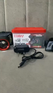 LUBY Senter LED Zoom L-2925L PRO 85Watt Baterai Tahan Lama Laser Charger USB untuk Camping & Hiking