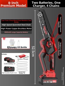 DELIXI Electric | Home-use Handheld Rechargeable High-capacity Lithium Battery Electric Chainsaw