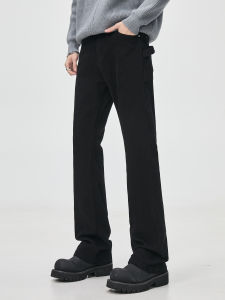 ALLIN | Slim Fit Flared Black Jeans