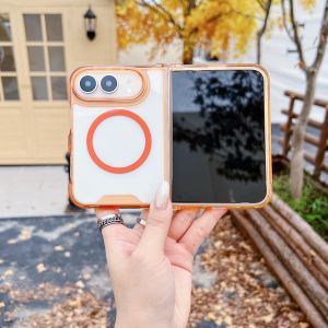 for iPhone Duo CaseFold Matte Translucent Fit for Magsafe Mag safe Translucent Clear Magnetic Back18FT Military Grade Drop ProofProtective Phone Cover