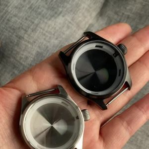 39mm Stainless Steel Pilot Watch Case Sapphire Glass 20ATM For NH34 NH35 NH36A Auto Movement Solid Back
