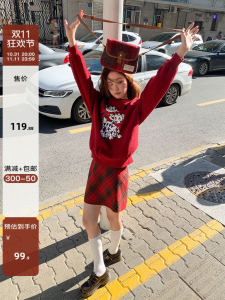 Hello Canon Retro Style A-Line Mini Skirt High Waist Slimming Plaid Design Womens Spring Summer New Arrival Casual Skirt