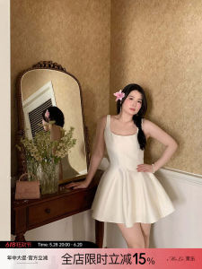 ML Xiaole Plus Size Loose-Fit 2024 Spring New Suspender Dress A- line Versatile Pettiskirt Short Skirt Princess Dress