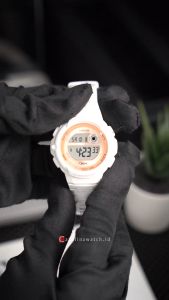 Jam Tangan Wanita Casio General LWS-1200H-7A2 Digital Rosegold Dial White Resin Band