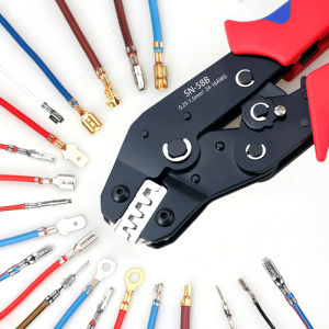 Professional Labor-Saving SN-58B Crimping Pliers Compatible with 6.3/4.8/2.8mm Spade Terminals for Precise Crimping for Dupont