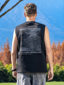 Enjeolon | Heavyweight Cotton Vintage Print Loose Men T-shirt 230G