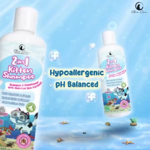 Olive Care Shampo Kucing KITTEN 2in1 SHAMPOO & CONDITIONER untuk Jamur Kutu dan Bulu Rontok